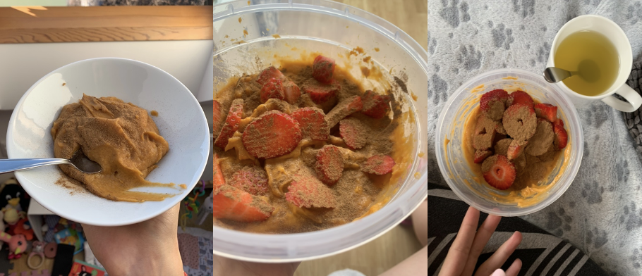 Batátovo-banánová kaše se skořicí. Rychlovka po ránu.